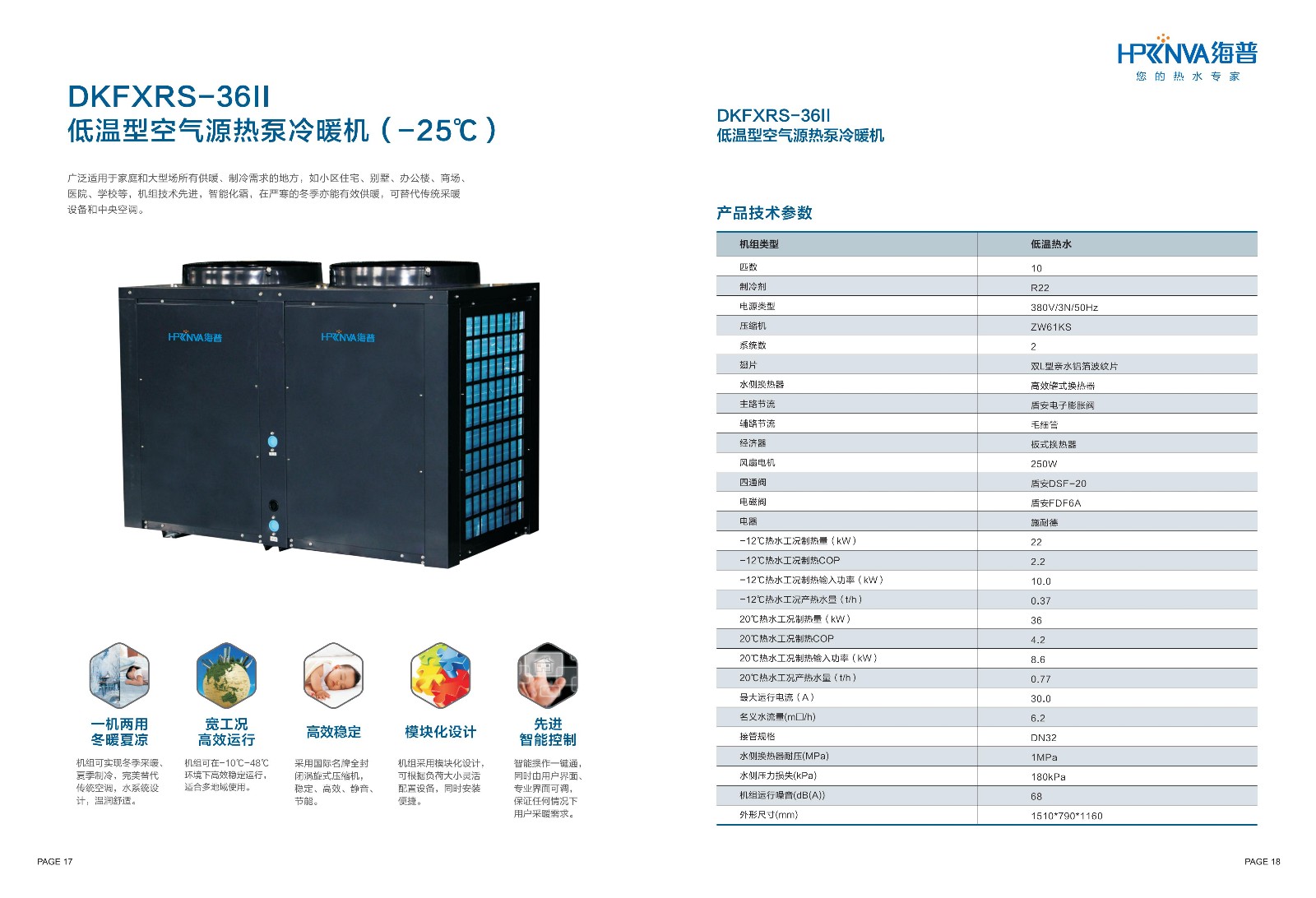 DKFXRS-36Ⅱ低溫型空氣源熱泵冷暖機1